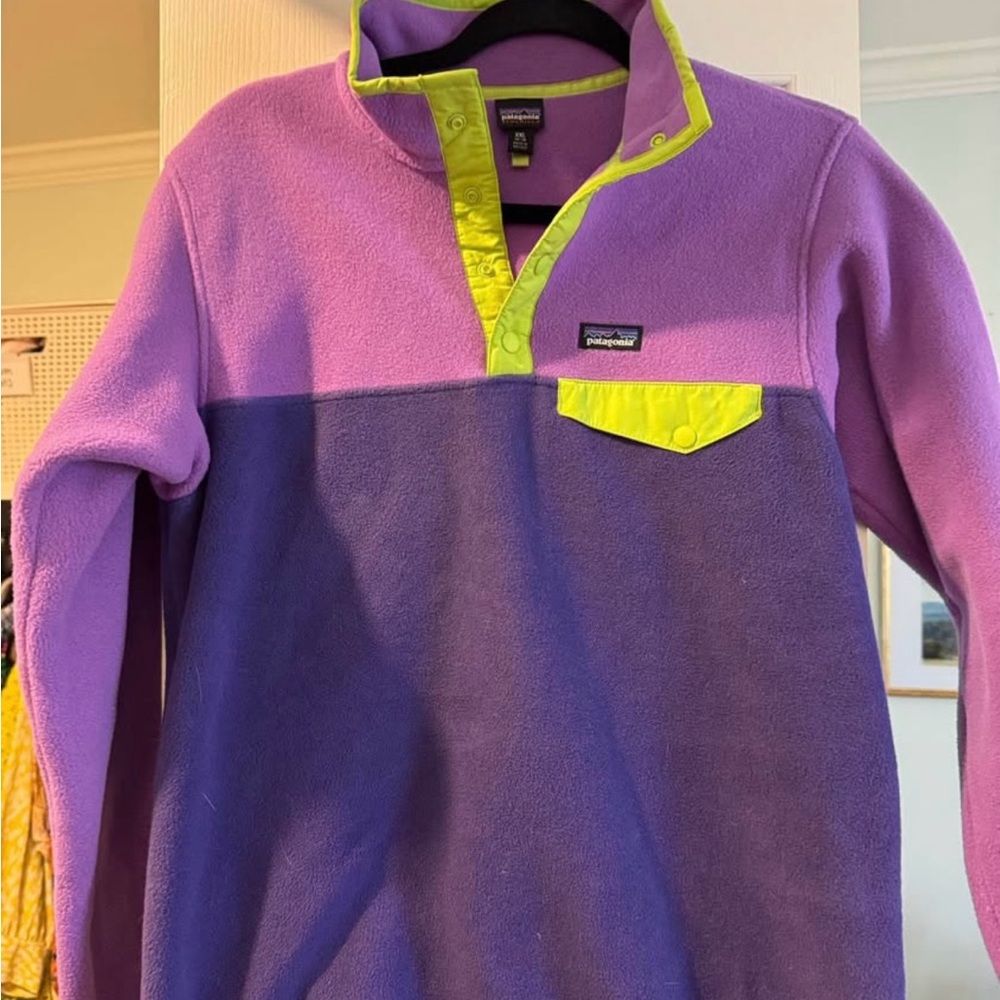 Patagonia Kids Purple and Lime Jacket